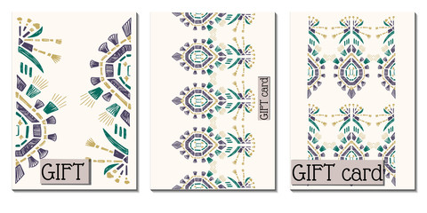 Cover royal greeting design. Modern template with ikat ornament for wedding design or greeting card any purpose.