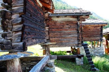 Hütten im Wallis