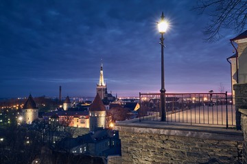 Tallinn at colorful sunrise