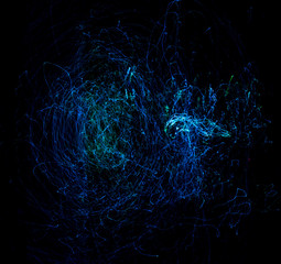 Blue Lights with irregular patterns for overlay. Resource for designers.