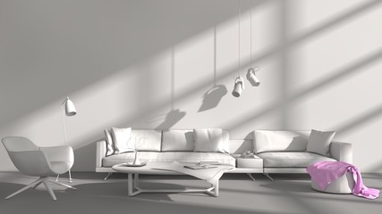 3D illustration of interior design