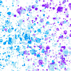 Multicolor watercolor splashes and stains