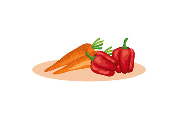 fresh and healthy vegetable isolated icon vector illustration design
