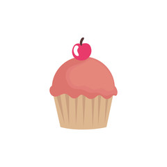 Cupcake design, Muffin dessert sweet bakery sugar pastry and food theme Vector illustration