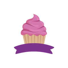 Cupcake design, Muffin dessert sweet bakery sugar pastry and food theme Vector illustration