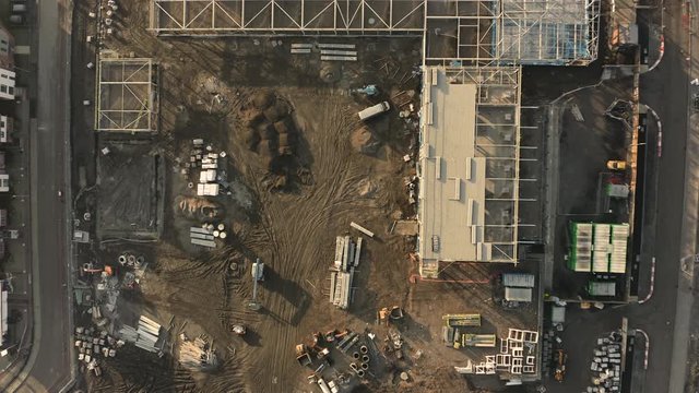 Aerial view of Construction of a new school being built in Waverley, Rotherham, South Yorkshire
