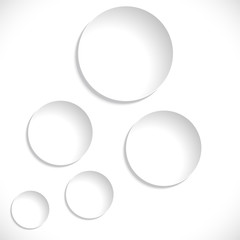 Vector paper circles sticker isolated on white background