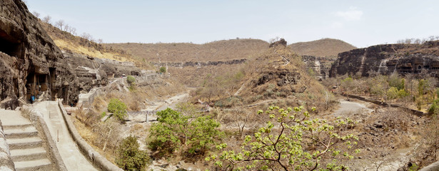 Arial View of Ajanta Caves