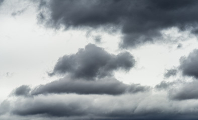 Dramatic stormy dark clouds