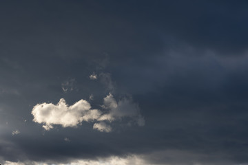 sky with dark clouds announcing bad weather