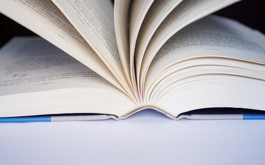 education concept with close up opening book 