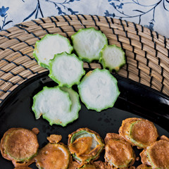 Hirekayi ridge gourd dosa also called as patrode a karnatala special indian cusine