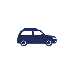 universal car, automobile icon on white
