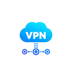 VPN vector icon with cloud