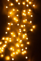 abstract golden bokeh light festive holiday background