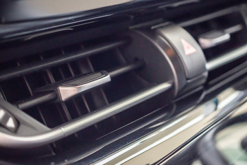Air conditioner in modern car close up