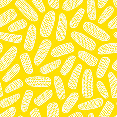 Hand-drawn seamless pattern with abstract corn.