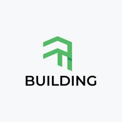 Line art logo for  real estate company