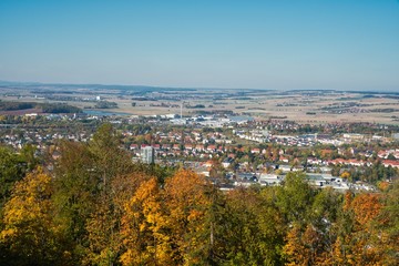 Blick auf Stadt Coburg in Oberfranken Deutschland