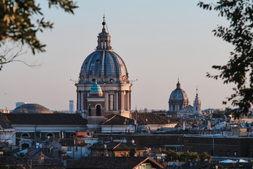 Rome, Italy - View of Rome from above at sunset from the Pinchio Terrace © Andrey