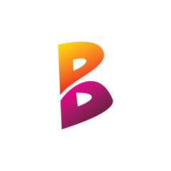 modern color b logo design