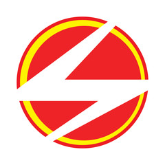 Set Lightning bolt. Thunderbolt, lightning strike, Modern flat style vector illustration.