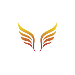modern gold wing logo design