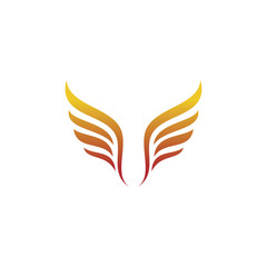 modern gold wing logo design