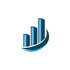building tower chart logo design