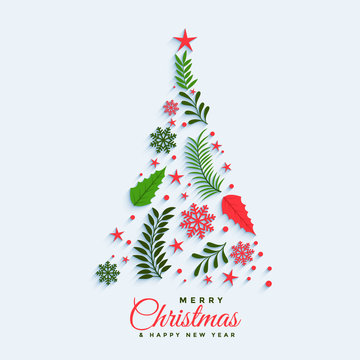 christmas tree made with decorative elements design