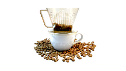 cup of coffee and dripper