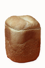  fresh homemade bread on white background