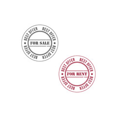 For sale stamp vector image.