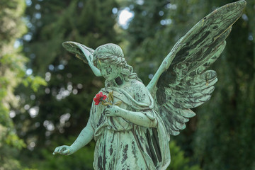 Friedhof, Statue, Glaube, Kreuz