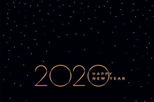 elegant black and gold 2020 new year background