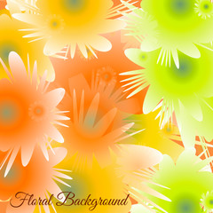 Fototapeta na wymiar Abstract yellow-green floral background. Vector colorful illustration.