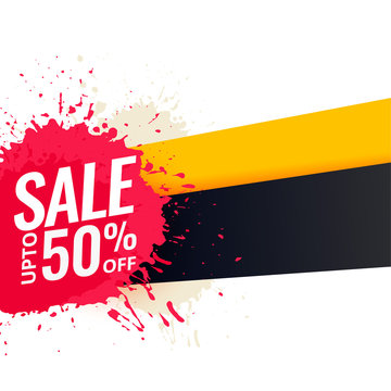 Abstract Sale Banner Design In Grunge Style