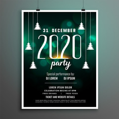 elegant new year eve party flyer template design