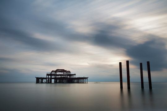 slow shutter speed image of brighton pier