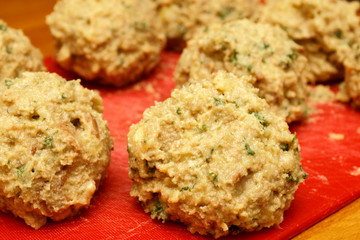 raw homemade bread dumpling 