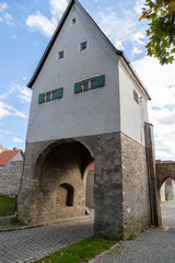 Fototapeta na wymiar Historic town gate in Berching, Bavaria in autumn