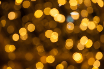 Obraz premium Bokeh, yellow lights at night