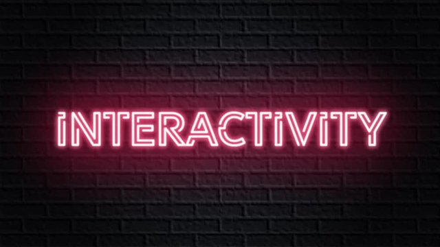 red neon video animation interactivity