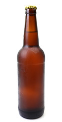Beer bottle on a white background