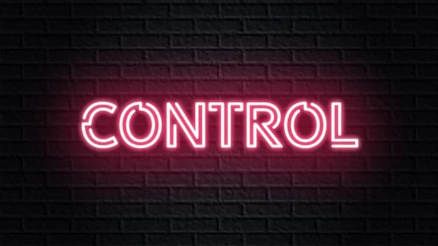 red neon video animation control