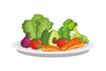 fresh and healthy vegetable isolated icon vector illustration design