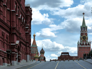 Moscow. Red Square. St Basil Cathedral.