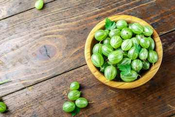 green gooseberries in a plate