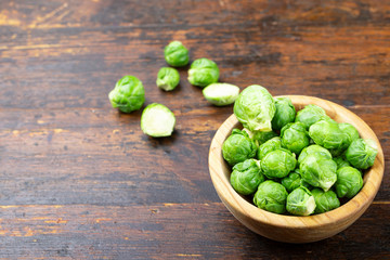 raw brussels sprouts in a plate