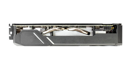 Game graphics card isolated on white background.